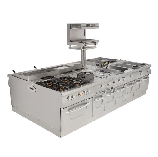 90 cm island cooking line by OZTIRYAKILER