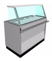 4-pan bain marie with cabinet