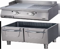 Electric Half Ribbed Half Flat Griddle