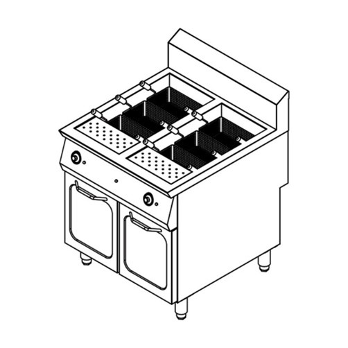 twin gas pasta cooker