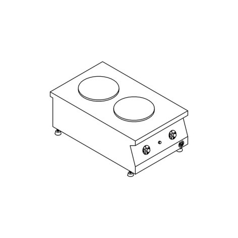 2 hotplate electric countertop cooker